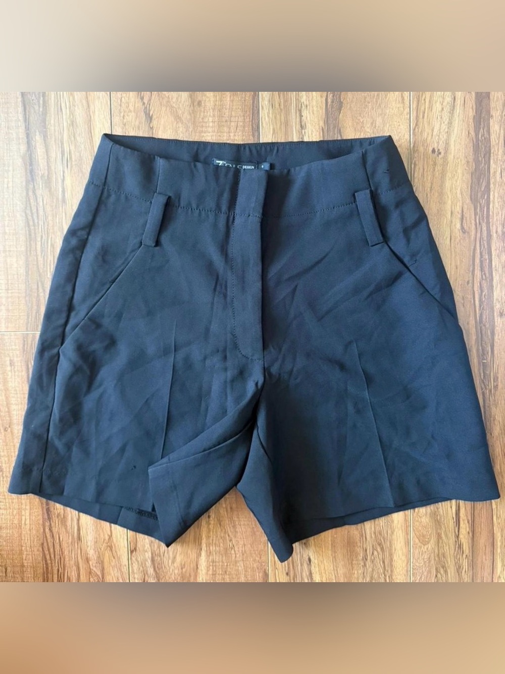 Women's Black Tailored Bermuda Shorts